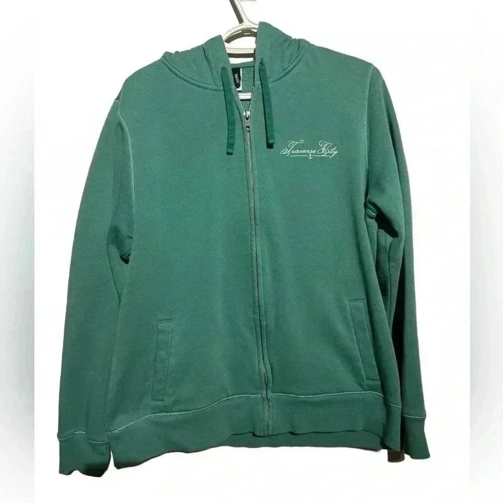 Gear Womens Zip Hood Traverse City Green Size Large